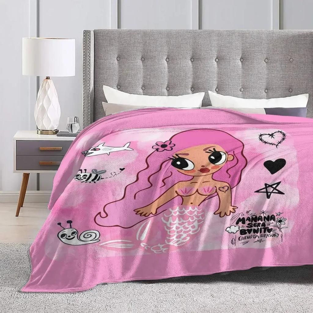 Relax Karol G Bichota Heart Blanket Stuff Sofa Decorative Throw Blanket Lightweight Flannel for Travel
