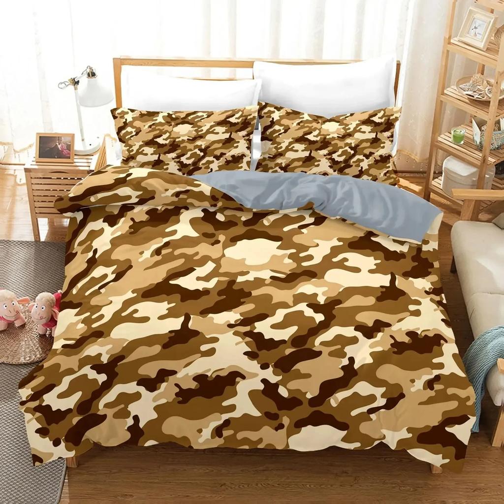 Camo Duvet Cover Set Camouflage Concept Concealment Bedding Set Single Double King Size Comforter Cover For Kids Teens Adults