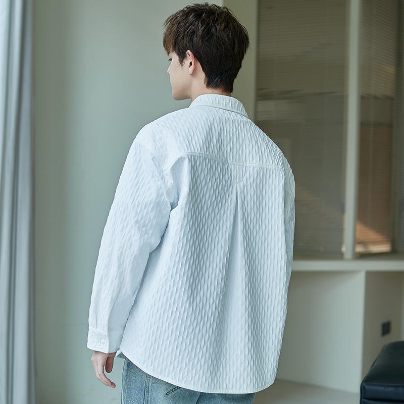 Трехмерная жаккардовая куртка мужская летняя тонкая повседневная микроширокая — фото 5