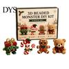 Sauberes, schmutzfreies Bastel-3D-Perlen-DIY-Set, Lebensechtes Weihnachtstier-Perlen-Set, Kreatives DIY-Kunst- und Bastelset, Handgefertigtes, Einfaches Stickset für