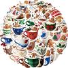 50 Cute Christmas Gingerbread Man Coffee Sticker Art Decal Water Bottle Guitarist Diary Party