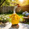 1 Set Porch Goose Rain Jacket Yellow Raincoat Hat And Umbrella Waterproof Goose Outfit Fits 23 Inch Porch Goose for Yard Lawn Decor