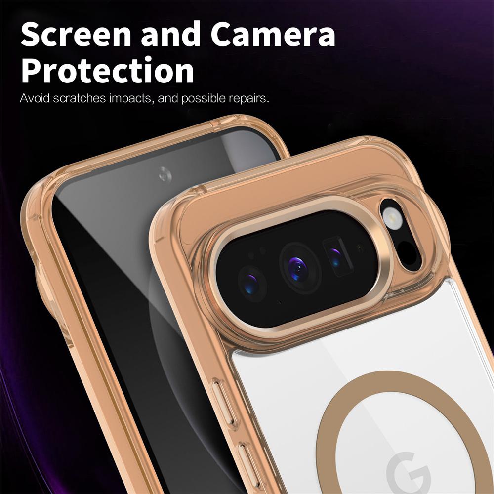 Luxury High Transparent Magnetic For Magsafe Wireless Charging Case For Google Pixel 10 Pro XL 9A Solid Color Bumper Back Cover