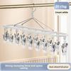 20 Clip Stainless Steel Sock Rack Clothes Rack Multifunctional Household Unmarked Underwear Drying Rack Balcony Storage Racks