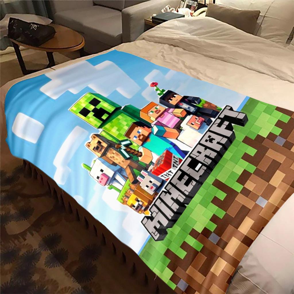 Classic Entertainment Sandbox Xbox Games Minecraft  blanket, home warming, four season bed decoration, sofa cover, flannel throwing blanket K2