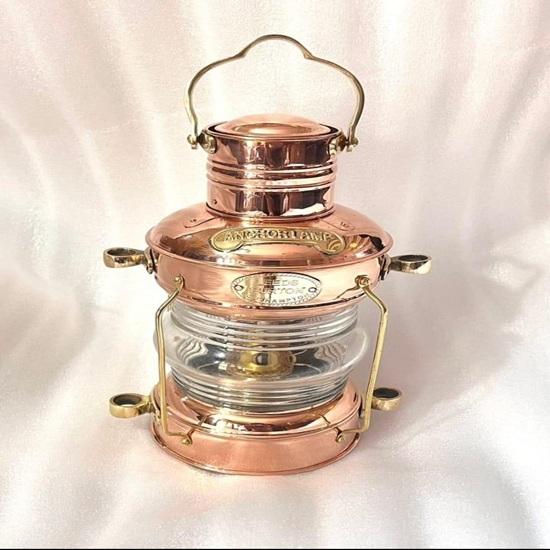 Nautical Copper Anchor Lantern Handmade Maritime hanging light Marine Ship Lamp Easter Gift