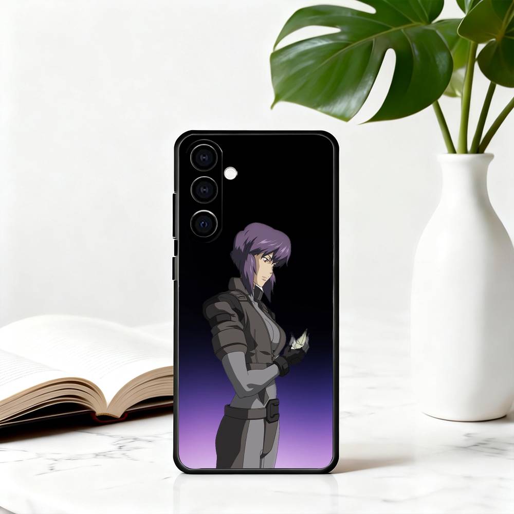G-Ghost M-Motoko K-Kusanagi S-Shell Phone Case For Samsung Galaxy A73,A72,A71,A70,A53,A52,A51,Soft Silicone Black Cover