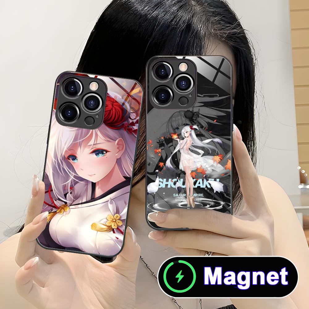Azur Lane Shoukaku Phone Case for iPhone 17 16 15 14 13 12 11 Air Pro Max Plus Mini Glass MagSafe Cover