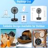 Portable Foldable Wireless Charging Fan with Silent Operation, Telescopic Design, Large Airflow, and Remote Control.