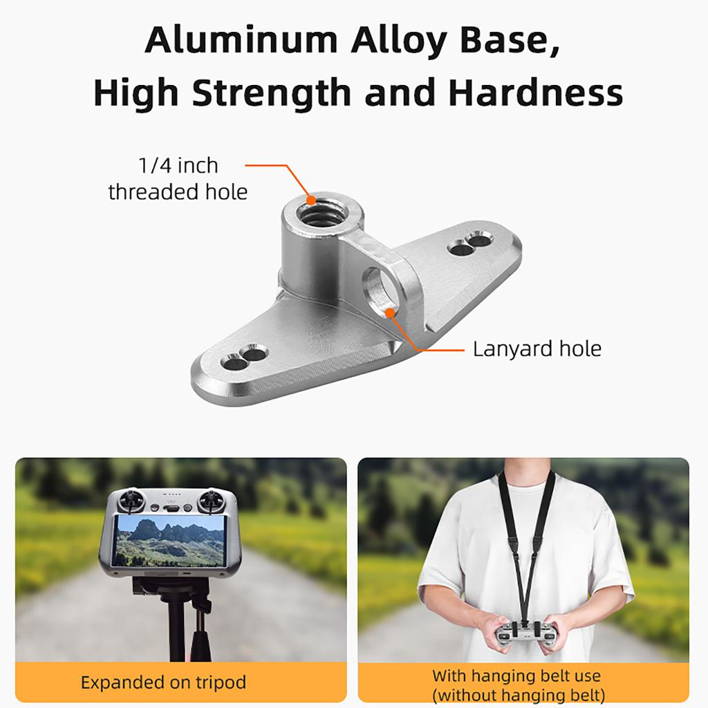 Aluminium Alloy Bike Mounting Base for DJI Mini 4 Pro/Mavic Air 3/RC RC2 Remote Control with Screen 1/4 Screw Mount