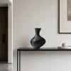 Modern Ceramic Vase with Silver Accent Versatile for Tabletop