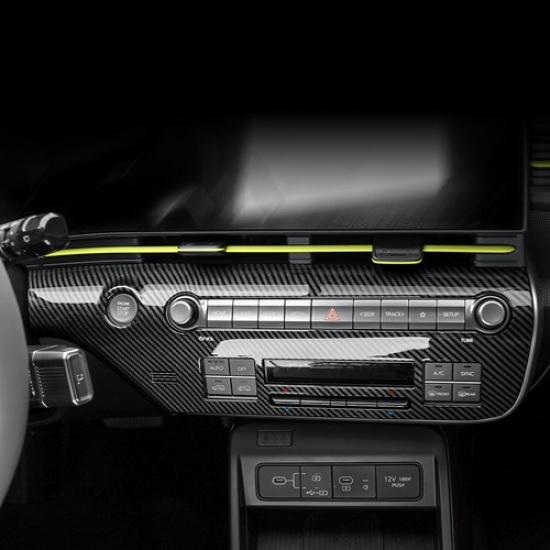 Carbon Fiber Tuning ABS Panel Cover Trims For Hyundai Kona 2024 2025 Accessories