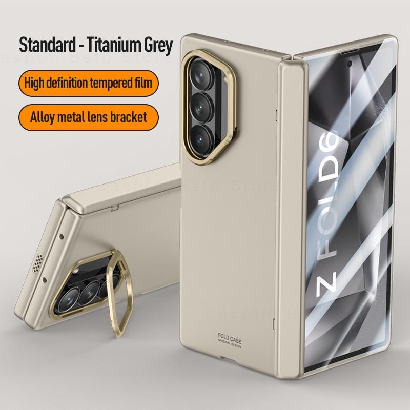 Magnetic Folding Shockproof Cover For Samsung Galaxy Z Fold 6 Case Protection Armor Cases For Samsung Z Fold6 Coque Lens Holder