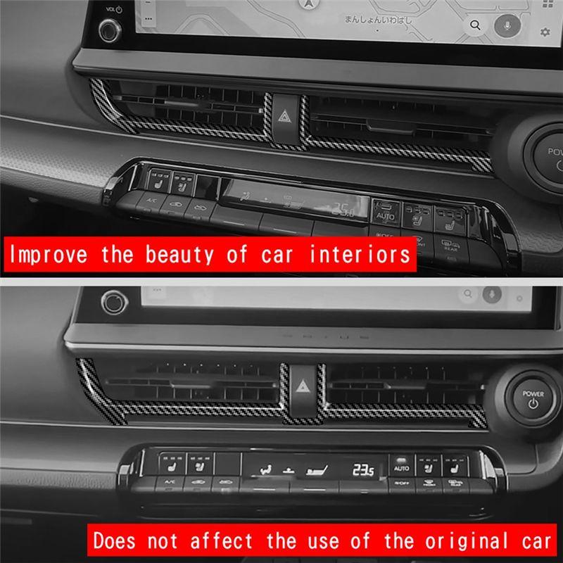 AW-Car Center Inner AC Dashs Air Vent Trim Dashboard Panel For Toyota Prius 60 Series 2022 2023 1Pcs