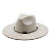Wish Suede Top Hat Men And Women Couple Big Eaves Hat Flat Edge Gentleman'S Hat