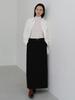 TEXT ROOM Minimal Wool Maxi Skirt_Black