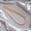 Europe, America, Retro Round Bead Chain Beaded Necklace, Simple Beaded Tassel Long Niche Necklace for Women