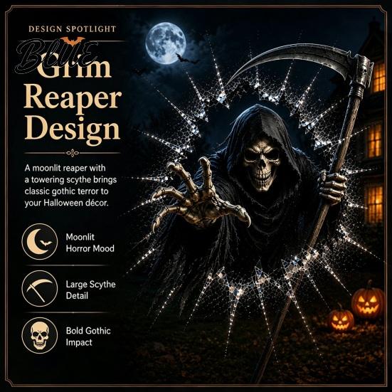 Ghostly Theme Window Art Halloween Stickers Removable Static Cling Decals with Pumpkin Ghost Witch Non Adhesive Clings Patterns Scary Atmosphere