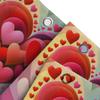 Colorful Heart Print Shower Curtain For Bathroom Decoration