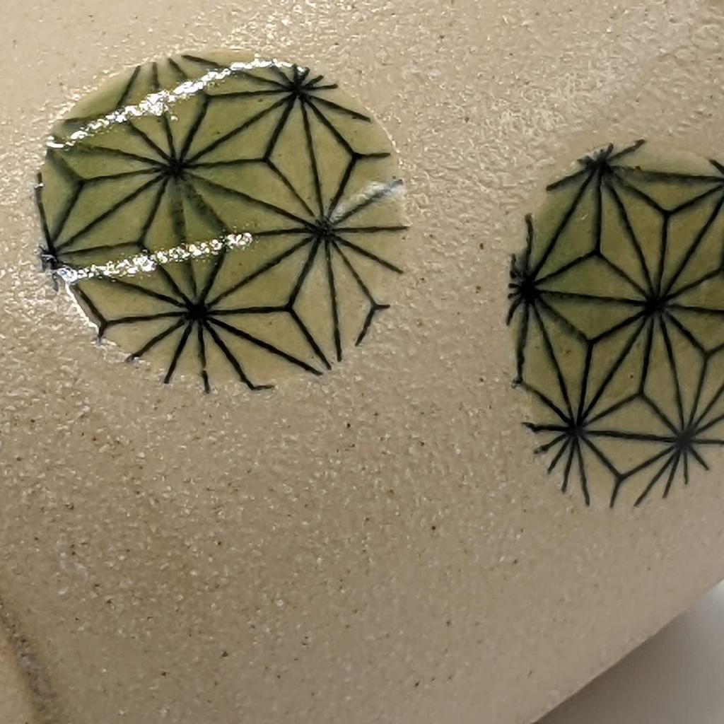 Utsuwa Roan Seto Ware Ekaze Shino Asanoha Made In Teacup, Large, Pattern, Pattern, Japan, 027-0037