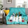 white hippo Fishing Adventure Blanket Flannel Blanket for bed, sofa, Camping, Hiking, Picnic Essentials, gift for family Fan gifts