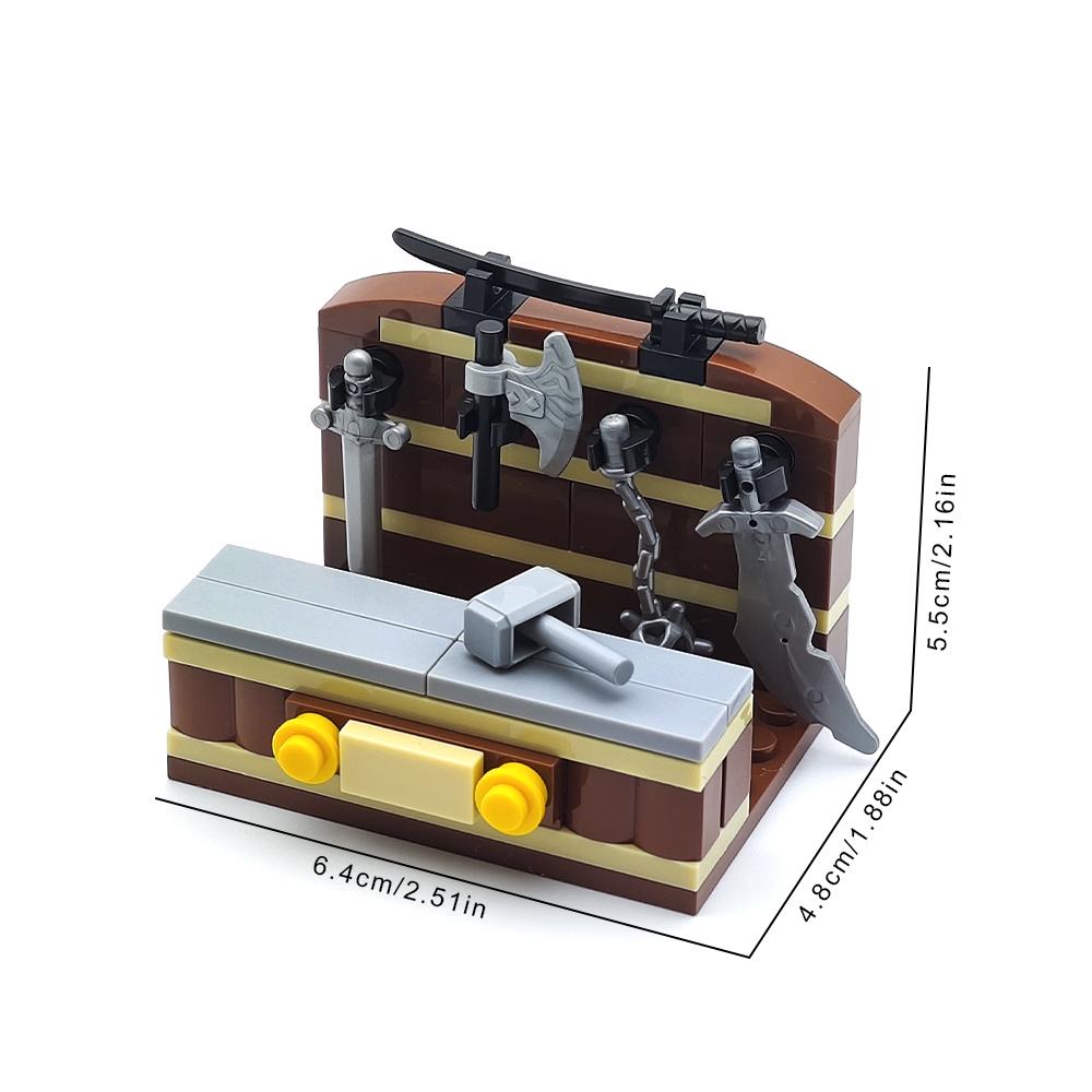 Medieval Armor & Equipment Store Building Blocks Set MOC Knight Soldier Accessories