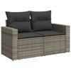 Vidaxl 6-Cz. Garden Furniture Set With Cushions, Grey, Poly Rattan