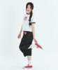 CGP (Women) Check Tomato Ringer Short Sleeve T-Shirt - White
