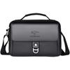 Breathable Shoulder Bag for Men, Waterproof PU Leather Briefcase, Multi-pocket Crossbody Purse for Office & Commute