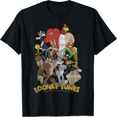 Looney Tunes Charakter Stapel Gruppenaufnahme T-Shirt