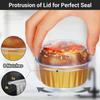 EUSOAR Aluminum Muffin Cups with Lids, 100 Pieces 5oz Muffin Liners with Lids, Disposable Foil Ramekins, Aluminum Cupcake Liners, Creme Brulee Ramekin