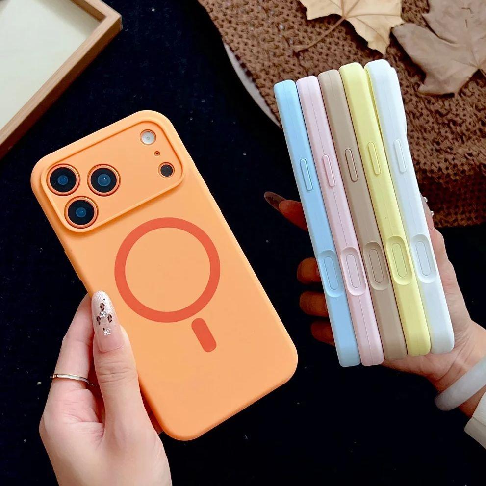 Official Liquid Silicone For Magsafe Magnetic Phone Case For iPhone 17 Air 16 15 14 13 12 Pro Max Wireless Charge Cover