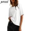 Women's Fashion Casual Solid Color Print O-Neck Short Sleeve Blouses & Shirts