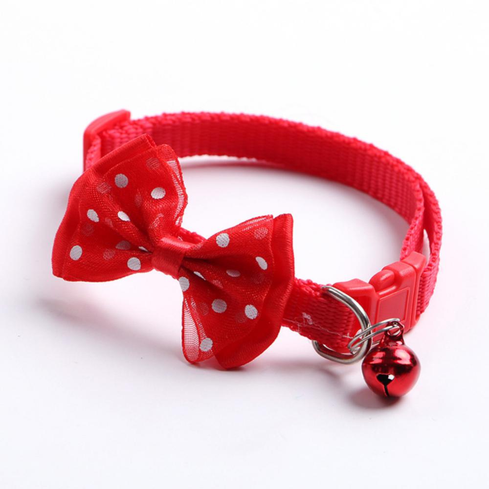 1/2/4PCS Dorakitten Bow Decor Pet Collar Adjustable Dot Design Cute Bell Dog Collar Bow Kitten Collar Pet Supplies Clothing