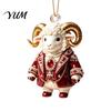 Seasonal Party Ornaments 2027 New Year Sheep Ornament, 2D Acrylic Christmas Tree Pendant Holiday Gift Ideas with Hanging String, Chinese Zodiac