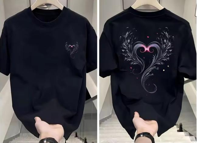 Sommer Trendiges Muster Gedrucktes Kurzarm-T-Shirt Für Unisex Und Unisex Neues Lässiges Lockeres Baumwoll-T-Shirt Für Den Sommer