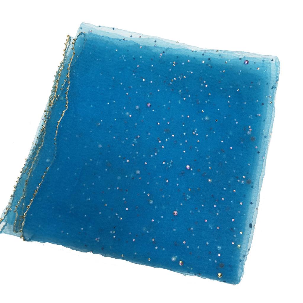 Modisches buntes Pailletten-Bandana 80cm*80cm Ultra-dünnes atmungsaktives Kopftuch Sommer Sonnenschutz