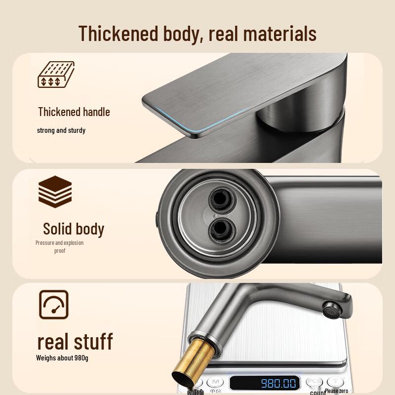 Zhuchuang Jingpin Stainless Steel Hot & Cold Basin Faucet