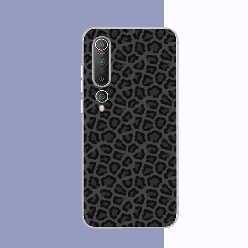 Leopard Print Black  Phone Case for Samsung S21 A10 for Redmi Note 7 9 for Huawei P30Pro Honor 8X 10i Cover
