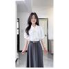 Summer Explosion Two-piece Shirt Skirt Teaching Interview Wear Professional Suit Long Skirt Women's Summer Solid Color