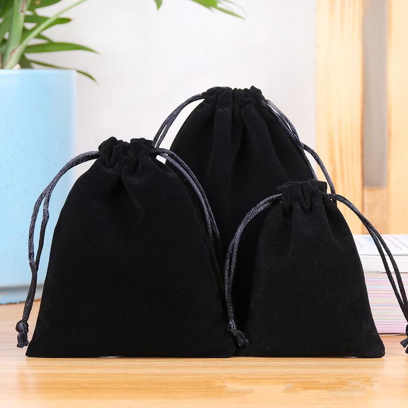 100 Pcs/Lot Velvet Drawstring Wedding Bags Gift Fabric Package Various Colors Samll Size Jewelry Pouches For Christmas Party