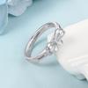 Personalized Finger Ring Chic Trendy Jewelry Bow Shape Engraved 2 Names Custom Fine Rings For Women Souvenir Giveaway Present (Ri103813 )Trendy Rings