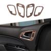 4PCS Wood Grain Door Handle Bowl Covers for Chevrolet Colorado 2014+ Accessories