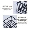 Non-Slip Metal Toothbrush Holder Stable Countertop Storage Rack  Bathroom Accessories
