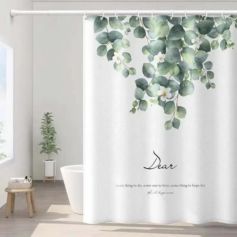 Tenda da Doccia con Motivi Cartoni Animati Multipli Impermeabile Antimuffa Inodore Materiale Dacron di Qualità Decorazione Vasca da Bagno Regalo per Coppia