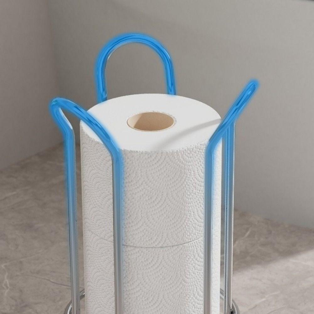 Iron Standing Toilet Roll Holder Decorative Minimalist Tissue Storage Rack Durable Large Capacity Toilet Roll Paper Holder