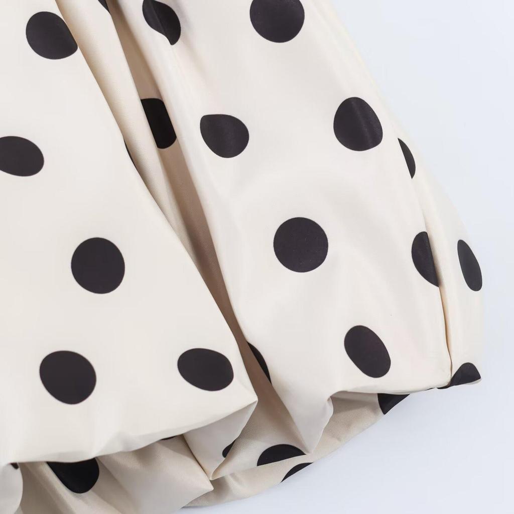 2026 Spring European & American Women's Polka Dot Balloon Skirt Pants