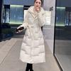 Winter Casual Cotton Coat Women Oversize Long Slim Fit Pure Color Simple Outwear