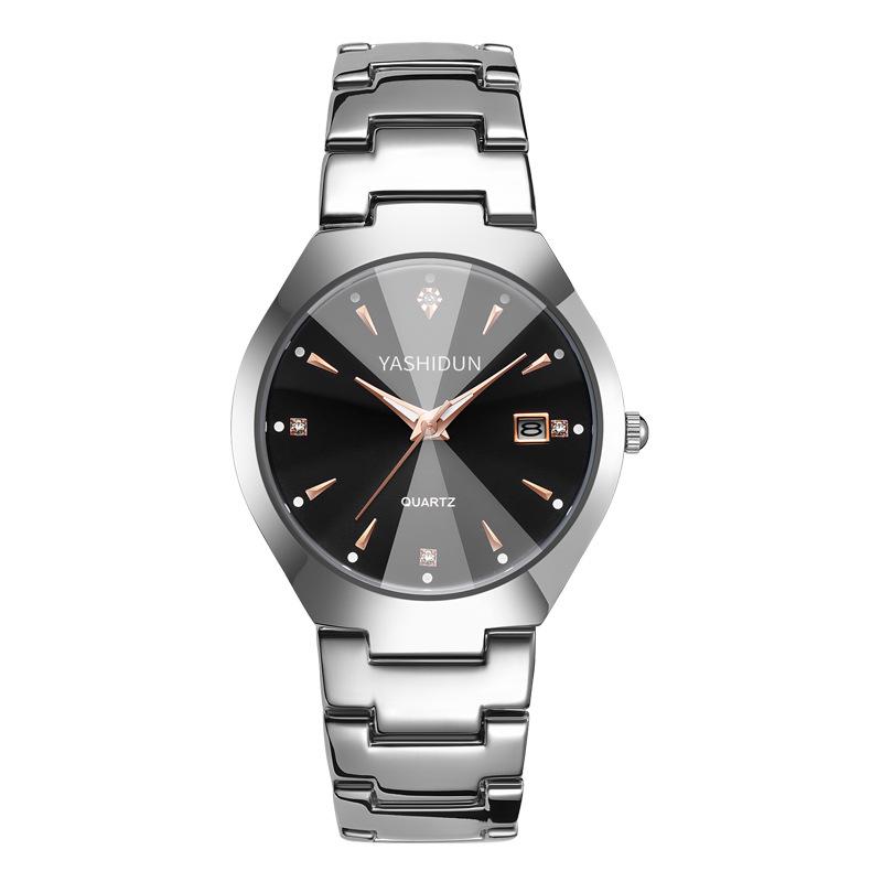 Unisex Luminous Quartz Watch: Fashionable Steel Band, Waterproof, Suitable for Students & Couples