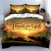 "Nature-Inspired Spiritual Quote Set"  kid's and adults' bedroom decor, Exquisite three-piece bedding set gift